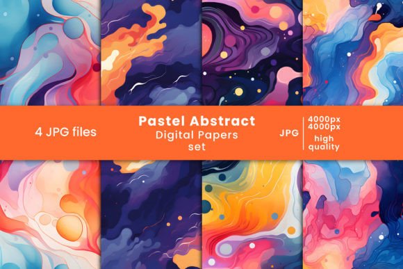 Download Watercolor Pastel Abstract Digital Paper - Digital paper Collection