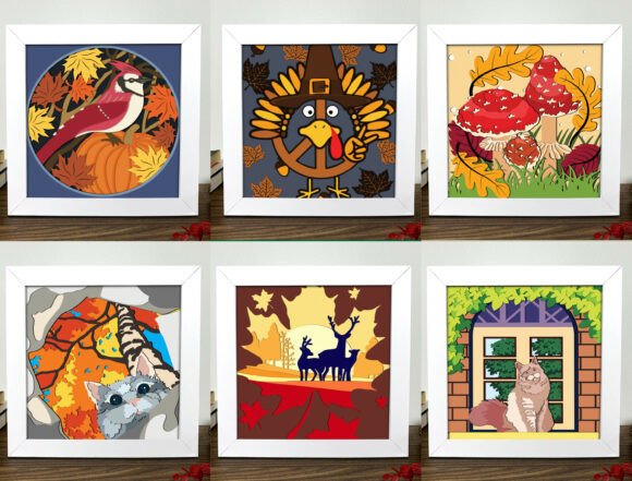 Download Autumn and Thanksgiving Paper Cut Set - Paper Collection