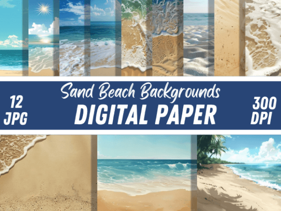 Download Sand Beach Backgrounds Digital Papers - Digital paper Collection