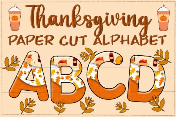 Download Thanksgiving Paper Cut Alphabet - Part 1 - Paper Collection