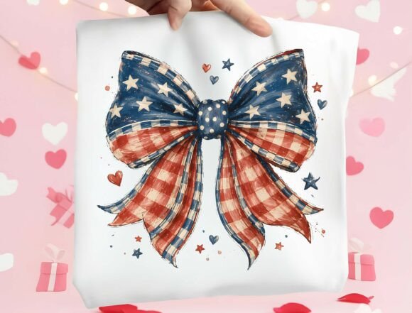 Download Patriotic American Flag Bow PNG - Bow Collection