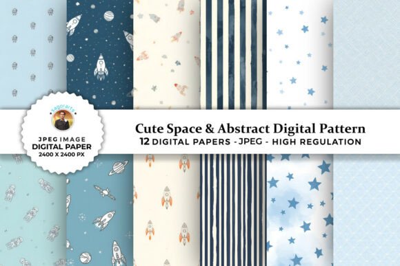 Download Cute Space &amp; Abstract Digital Patterns - Premium Resources