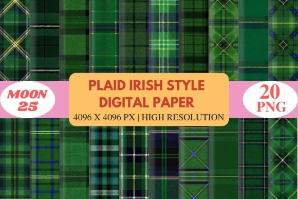 Download Plaid Irish Style Digital Paper - Digital paper Collection
