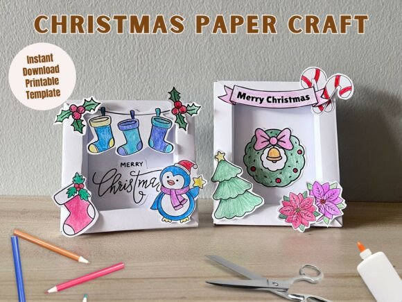 Download 3D Christmas Paper Frame DIY Project - Paper Collection