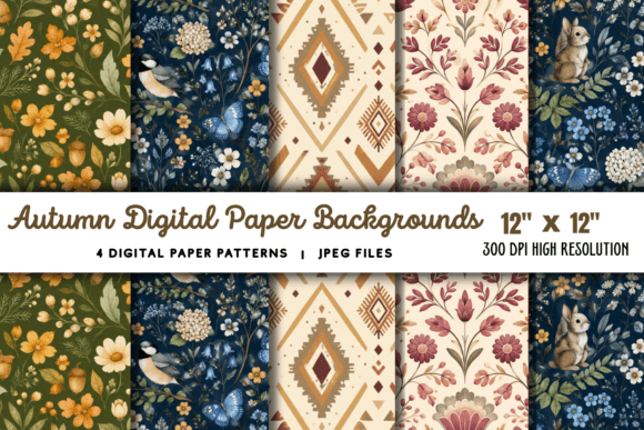 Download Autumn Digital Paper Background 5 - Digital paper Collection