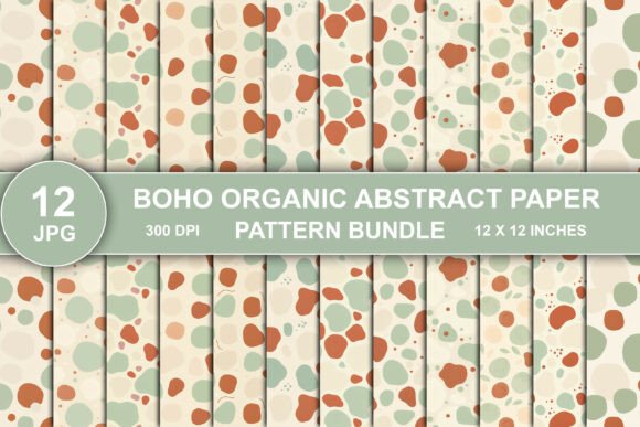 Download Boho Abstract Paper Pattern Bundle - Paper Collection
