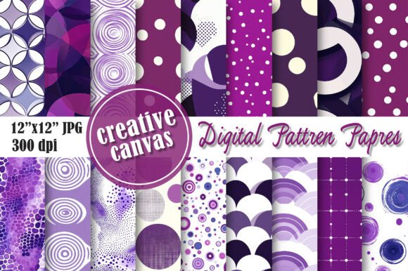 Download Purple Abstract Digital Paper Bundle - Digital paper Collection