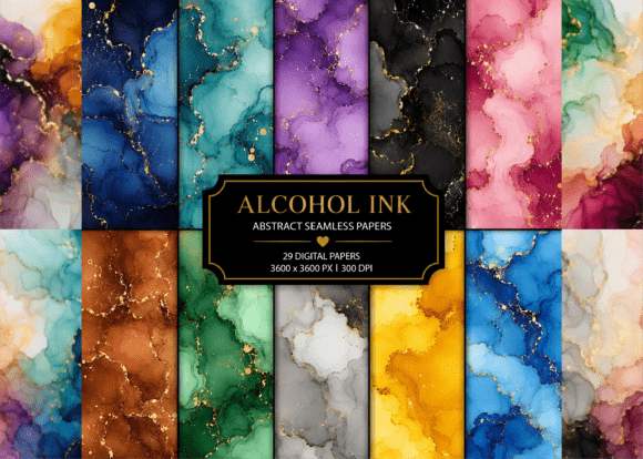Download Alcohol Ink Abstract Digital Paper - Digital paper Collection