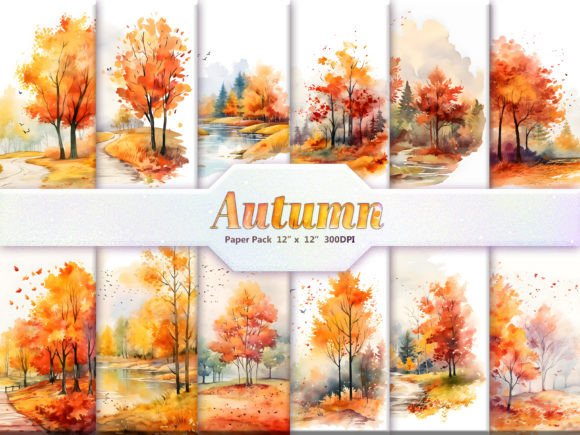 Download Autumn Digital Paper Pack - Digital paper Collection