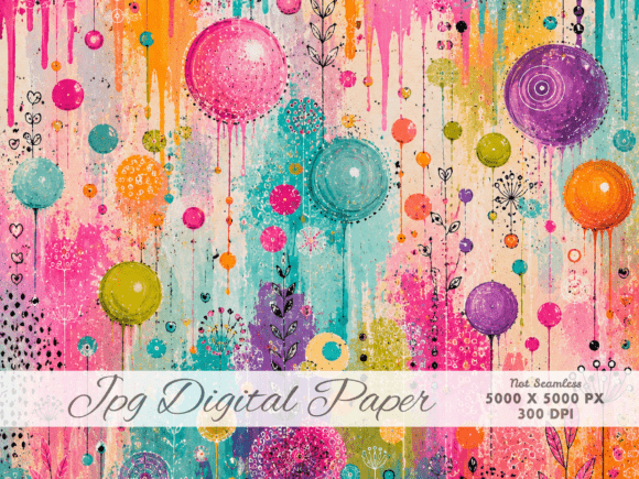 Download Rainbow Drip Abstract Digital Paper JPG, - Bow Collection