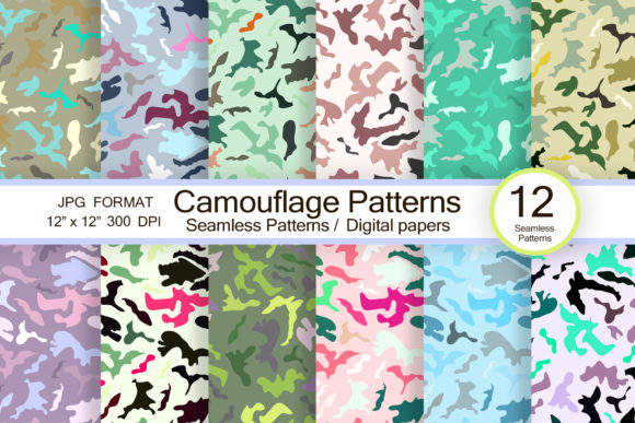 Download Camouflage Patterns, Scrapbook Paper - Paper Collection
