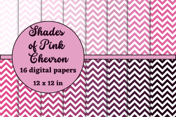 Download Shades of Pink Chevron Digital Paper - Digital paper Collection