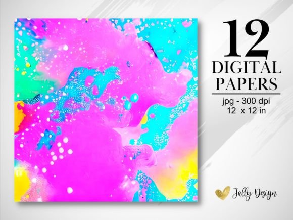 Download Sweet Neon Abstract Digital Paper - Premium Resources