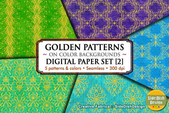 Download Golden Patterns Digital Papers [2] - Digital paper Collection