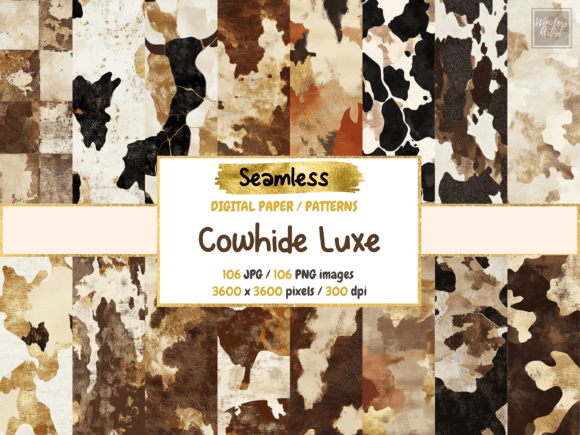 Download Cowhide Luxe Seamless Digital Paper - Digital paper Collection
