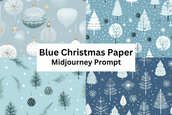 Download Blue Christmas Paper - Midjourney Prompts - Paper Collection