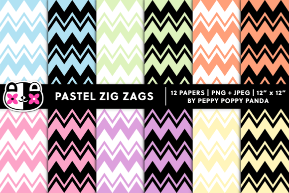 Download Pastel Zig Zag Chevron Digital Paper - Digital paper Collection
