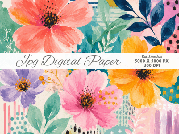 Download Color Splash Abstract Digital Paper - Premium Resources