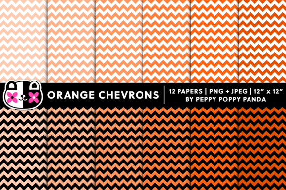 Download Mini Orange Chevron Digital Paper Pack - Digital paper Collection
