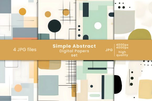 Download Simple Abstract Digital Papers Set - Premium Resources