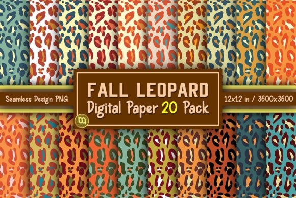 Download Fall Leopard Thanksgiving Paper 20 Pack - Paper Collection