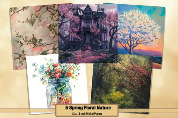 Download Spring Floral Nature Digital Papers 86 - Digital paper Collection