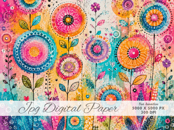 Download Fantasy Floral Abstract Paper JPG, Vibra - Paper Collection