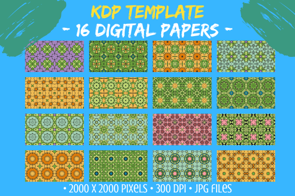 Download 16 Colorful Paper Flower Digital Pattern - Paper Collection