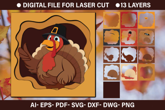 Download 3d Thanksgiving Paper Cut SVG File - Paper Collection