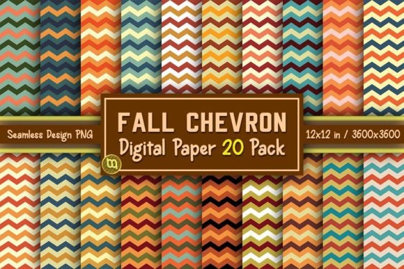 Download Fall Chevron Thanksgiving Paper 20 Pack - Paper Collection