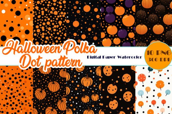 Download Halloween Polka Dot Digital Paper Pack - Premium Resources
