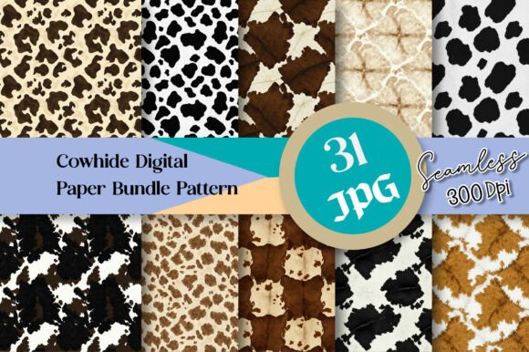 Download Cowhide Seamless Digital Paper Bundle - Digital paper Collection