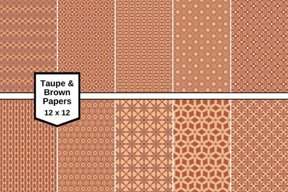 Download Taupe Brown Seamless Pattern Papers (2) - Paper Collection