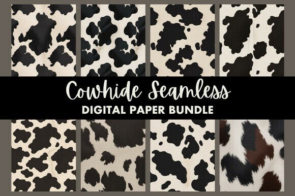 Download Cowhide Seamless Digital Paper Bundle - Digital paper Collection