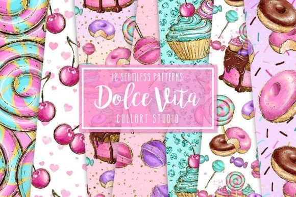 Download Candy Digital Papers, Fabric Design - Digital paper Collection