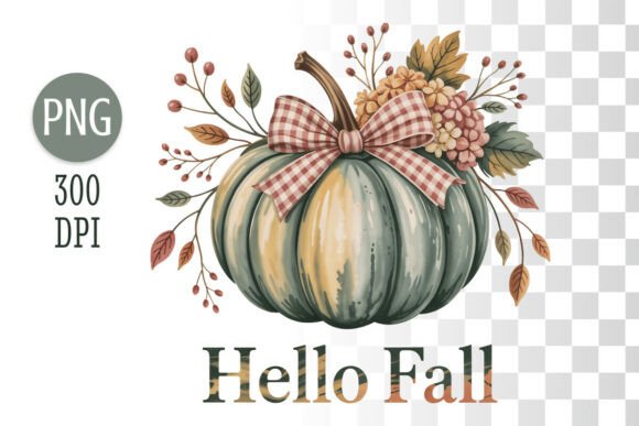 Download Hello Fall Pumpkin Bow Clipart PNG - Bow Collection