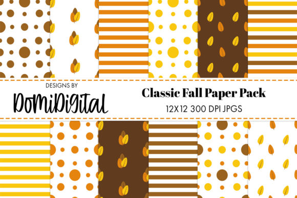 Download Classic Fall Digital Paper Pack - Digital paper Collection