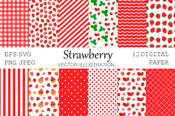 Download Strawberry Digital Paper. Abstract Paper - Digital paper Collection