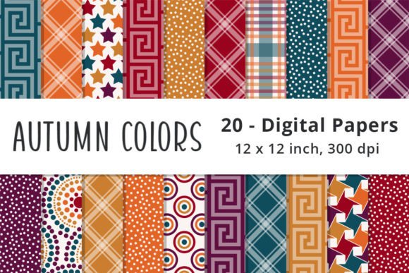 Download Printable Autumn Digital Paper - Digital paper Collection