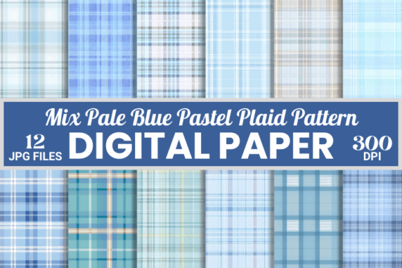 Download Pale Blue Pastel Plaid Patterns Papers - Paper Collection
