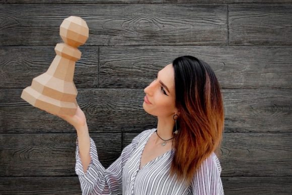 Download Pawn 3D Chess Set Paper Craft - Paper Collection