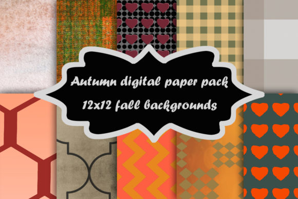 Download Autumn Digital Paper Pack Set - Digital paper Collection