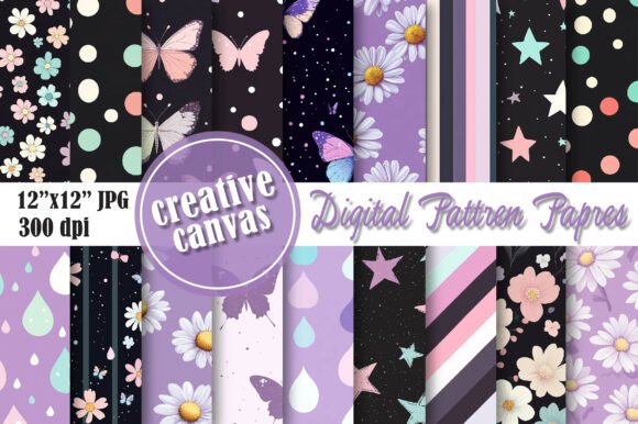 Download Pastel Butterfly Floral Digital Paper - Digital paper Collection