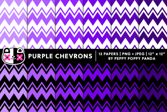 Download Purple Chevron Digital Paper Set - Digital paper Collection