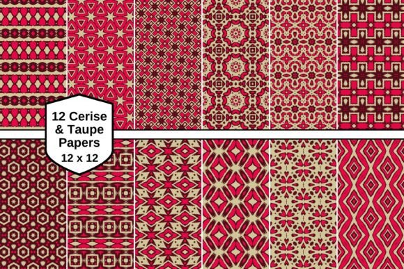 Download Cerise &amp; Taupe Pattern Paper Backgrounds - Paper Collection