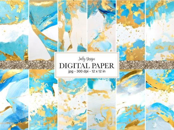Download Blue and Gold Abstract Textures Paper - Textures Collection