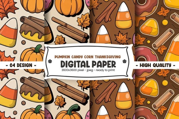 Download Pumpkin Candy Corn Thanksgiving Paper - Paper Collection