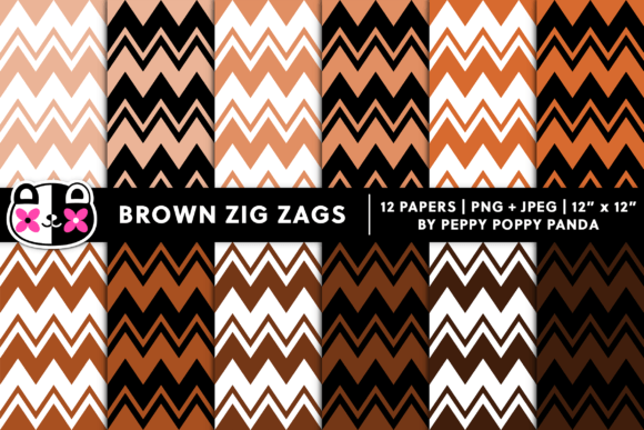 Download Brown Zig Zag Chevron Digital Paper - Digital paper Collection