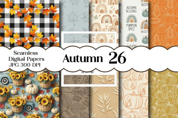 Download Autumn Digital Paper Pack - Digital paper Collection