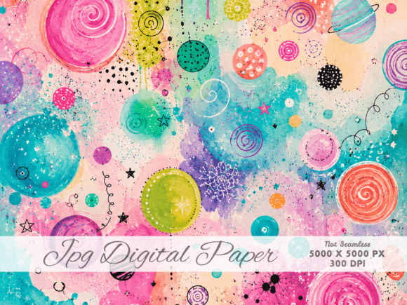 Download Bubble Garden Abstract Digital Paper JPG - Digital paper Collection